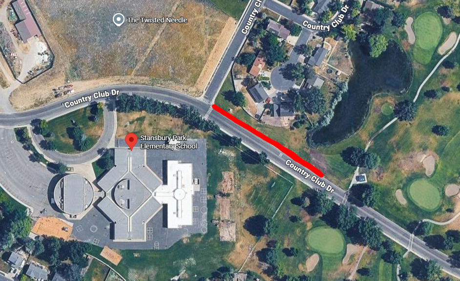 No parking area map near Stansbury Elementary School